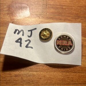 Gold and Black NRA Pins